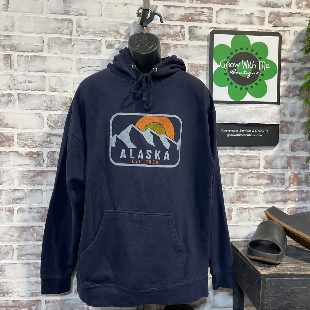 Alaska Graphic Navy Hoodie XL